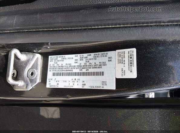 1FMCU0JD5HUB99002 2017 FORD ESCAPE Gray Շարժիչի բաժամունքի տեսք