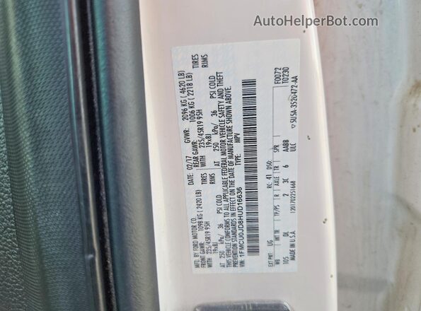 1FMCU0JD8HUD16636 2017 FORD ESCAPE White 