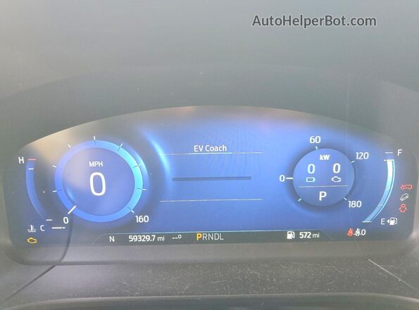 1FMCU9BZ3LUC15561 2020 FORD ESCAPE White Instrument cluster view