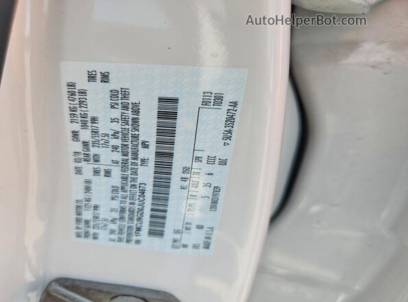 1FMCU9GD0JUC04673 2018 FORD ESCAPE White 