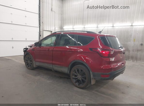 1FMCU9GD0KUC04464 2019 FORD ESCAPE Maroon Задня ліва чверть
