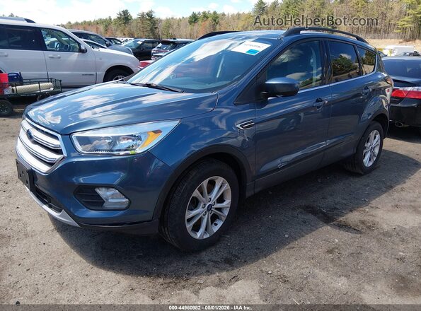 1FMCU9GD1JUB75779 2018 FORD ESCAPE Синий Передняя левая четверть