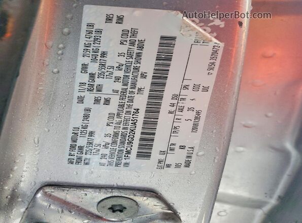 1FMCU9GD2KUA51764 2019 FORD ESCAPE Silver 