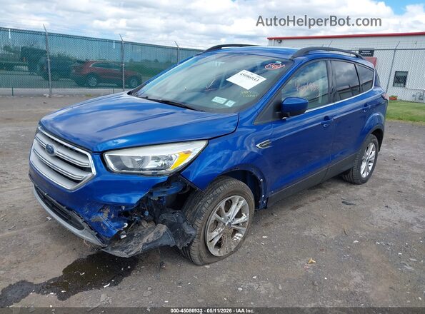 1FMCU9GD5JUA73840 2018 FORD ESCAPE Синий Передняя левая четверть