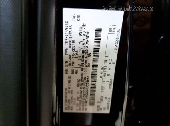 1FMCU9GD5JUC58082 2018 FORD ESCAPE Black 