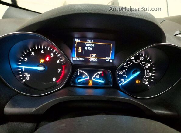 1FMCU9GD5KUA52827 2019 FORD ESCAPE Black Вид щитка приладів