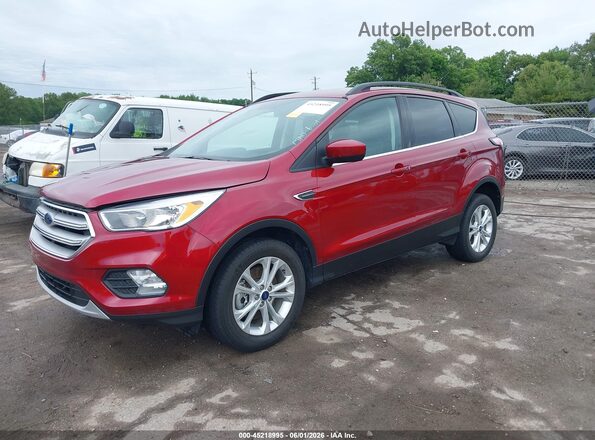 1FMCU9GD8JUC46444 2018 FORD ESCAPE Red Առջևի ձախ երեք քառորդ տեսարան