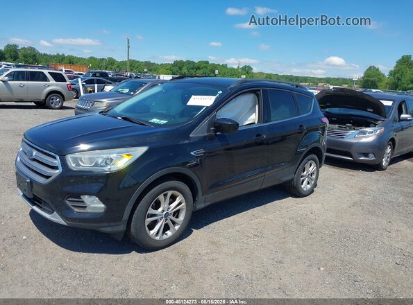 1FMCU9GD9HUD77649 2017 FORD ESCAPE Black Առջևի ձախ երեք քառորդ տեսարան