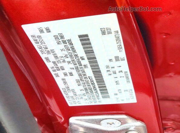 1FMCU9J93HUB30177 2017 FORD ESCAPE Red 