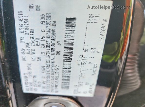 1FMCU9J96LUB16461 2020 FORD ESCAPE Black 