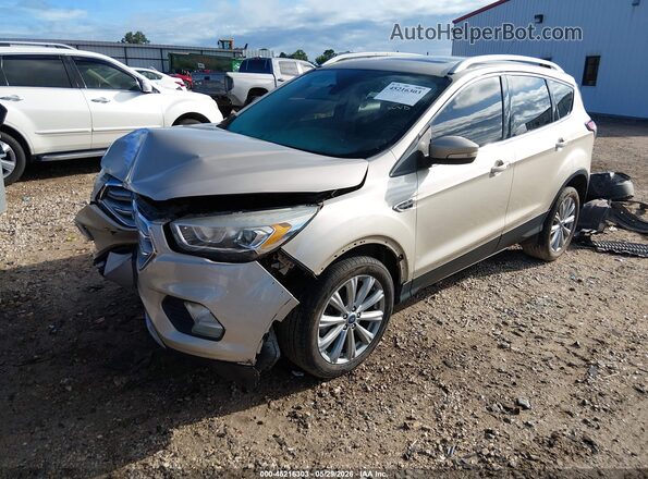 1FMCU9J99HUE18365 2017 FORD ESCAPE Tan წინა მარცხენა ხედი სამი მეოთხედიდან