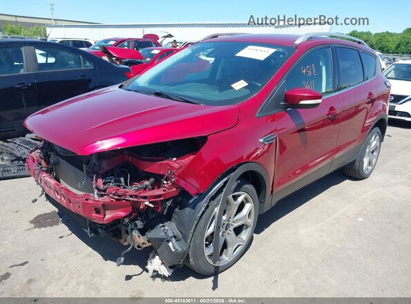 1FMCU9JD2HUA48073 2017 FORD ESCAPE Red Առջևի ձախ երեք քառորդ տեսարան