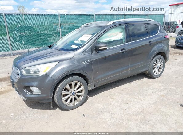 1FMCU9JD4HUB98072 2017 FORD ESCAPE Gray წინა მარცხენა ხედი სამი მეოთხედიდან