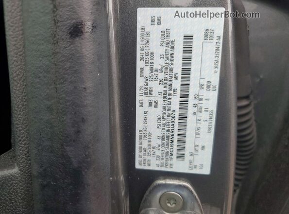 1FMCU9MN6RUA03076 2024 FORD ESCAPE Серый Вид наклейки с VIN-кодом