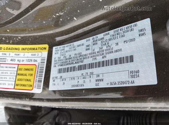 1FMEE0RR0RLA82702 2024 FORD BRONCO Green ძრავის განყოფილების ხედი