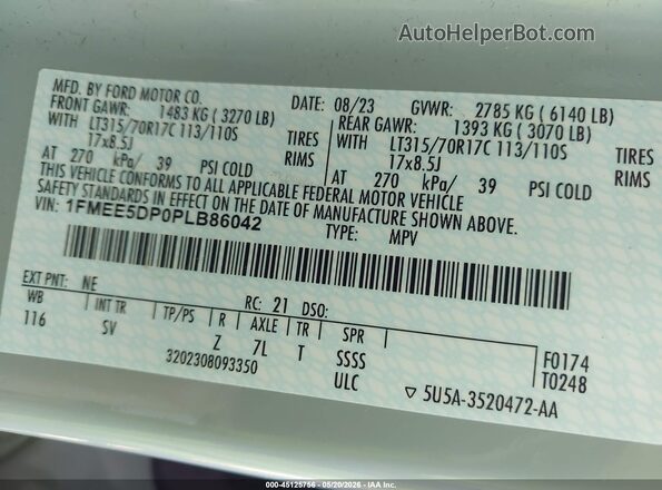 1FMEE5DP0PLB86042 2023 FORD BRONCO Silver ძრავის განყოფილების ხედი