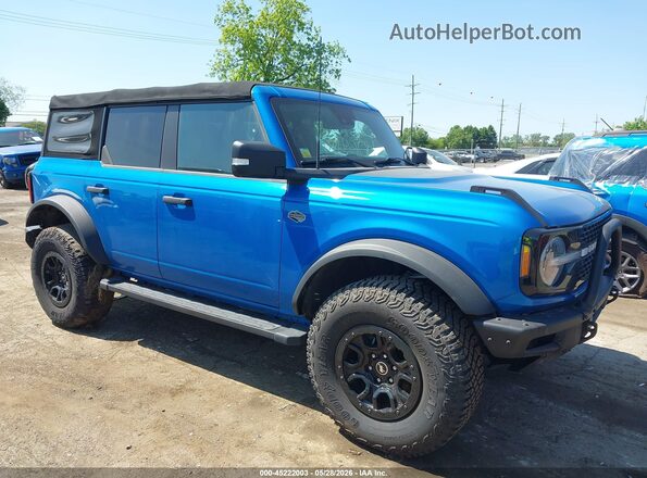 1FMEE5DP2NLA74064 2022 FORD BRONCO Blue Widok zestawu wskaźników
