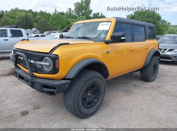 1FMEE5DP6MLA99810 2021 FORD BRONCO Yellow Առջևի ձախ երեք քառորդ տեսարան