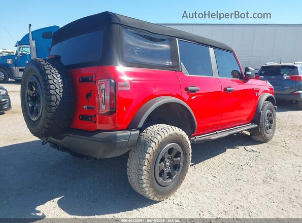 1FMEE5DP7MLA70252 2021 FORD BRONCO Красный Задняя правая четверть