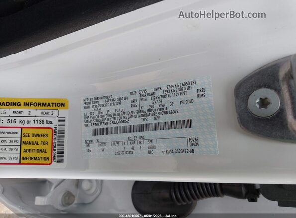 1FMEE7BH2SLB09852 2025 FORD BRONCO White Շարժիչի բաժամունքի տեսք