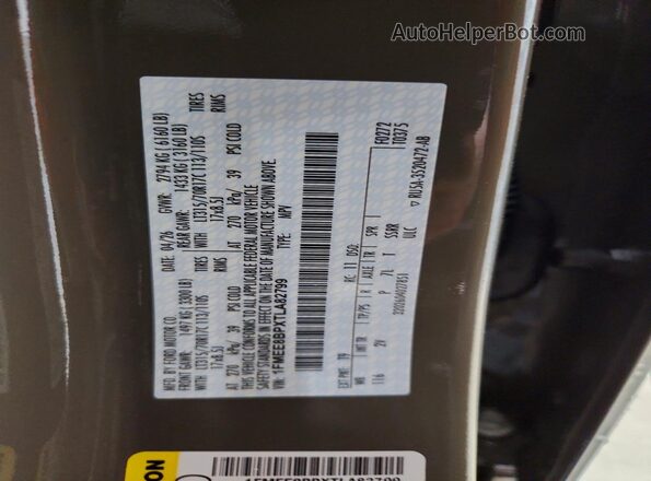 1FMEE8BPXTLA82799 2026 FORD BRONCO Brown Widok wnętrza 360 stopni