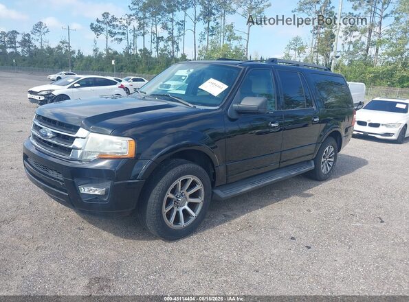 1FMJK1HT4HEA52826 2017 FORD EXPEDITION EL Black Vista tres cuartos delantera izquierda