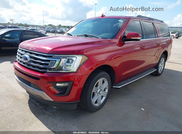 1FMJK1HT4JEA33425 2018 FORD EXPEDITION MAX Red Առջևի ձախ երեք քառորդ տեսարան