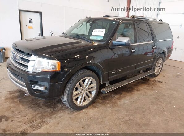 1FMJK1MT0GEF02296 2016 FORD EXPEDITION EL Black Vista tres cuartos delantera izquierda
