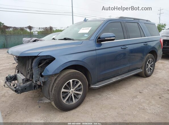 1FMJU1HTXJEA33925 2018 FORD EXPEDITION Blue Front left
