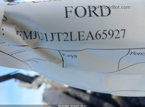 1FMJU1JT2LEA65927 2020 FORD EXPEDITION Brown ძრავის განყოფილების ხედი