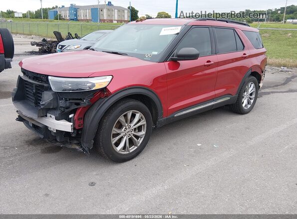1FMSK7DH2LGD15739 2020 FORD EXPLORER Red Front left