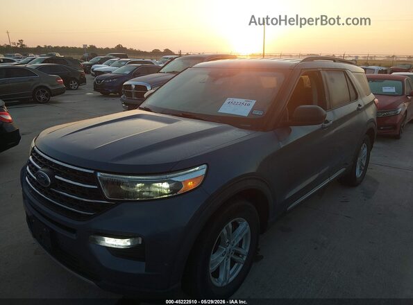 1FMSK7DH2MGA99733 2021 FORD EXPLORER Light Blue Front view