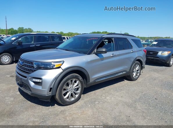 1FMSK7DH2MGC51395 2021 FORD FORD EXPLORER Silver წინა მარცხენა ხედი სამი მეოთხედიდან