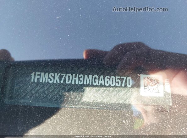 1FMSK7DH3MGA60570 2021 FORD EXPLORER Gray 