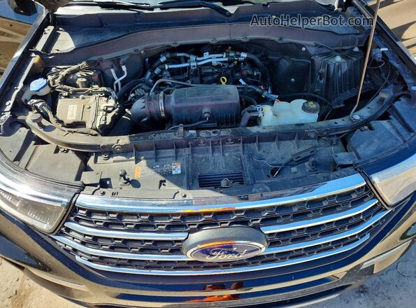 1FMSK7DH3NGA51420 2022 FORD EXPLORER Black ძრავის განყოფილების ხედი