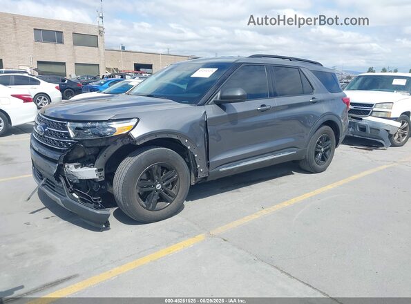 1FMSK7DH4MGA31739 2021 FORD EXPLORER Серый Передняя левая четверть
