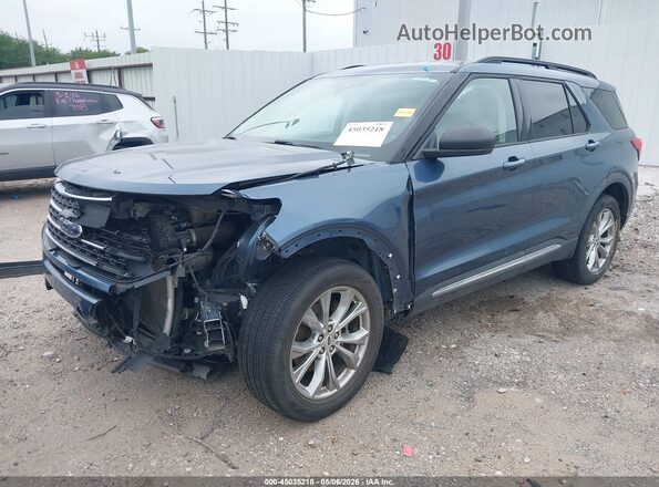 1FMSK7DH6LGA52428 2020 FORD FORD EXPLORER Blue Առջևի ձախ երեք քառորդ տեսարան
