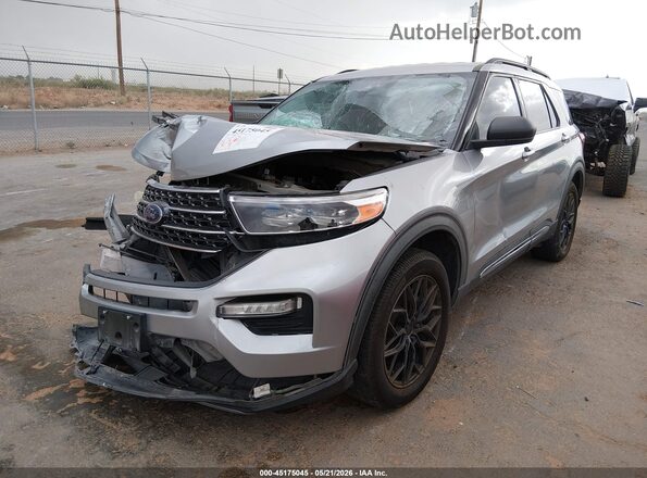 1FMSK7DH7MGC15587 2021 FORD EXPLORER Silver Առջևի ձախ երեք քառորդ տեսարան