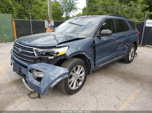 1FMSK7DH8MGA30397 2021 FORD EXPLORER Blue Առջևի ձախ երեք քառորդ տեսարան