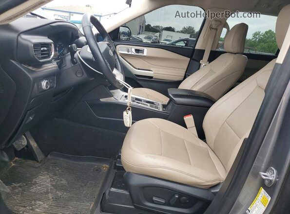 1FMSK7FH3MGB40061 2021 FORD EXPLORER Gray Vista interior delantera