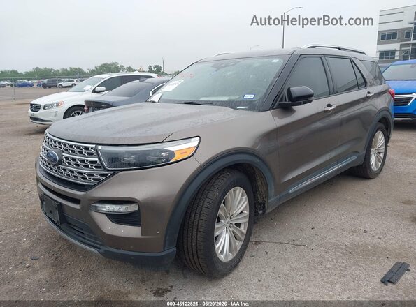 1FMSK7FH6MGA33246 2021 FORD EXPLORER Brown Front left