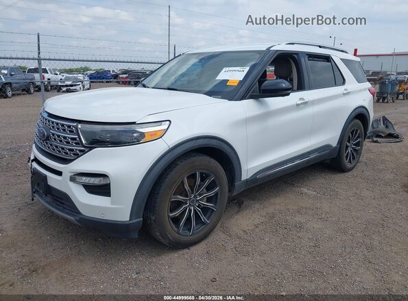 1FMSK7FH7LGB11368 2020 FORD FORD EXPLORER White წინა მარცხენა ხედი სამი მეოთხედიდან