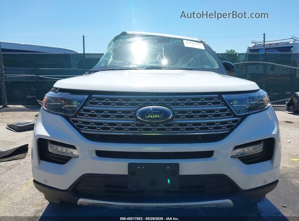 1FMSK7FH7MGB50544 2021 FORD EXPLORER White Vista interior trasera
