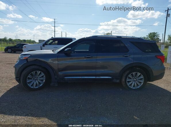 1FMSK7FHXMGA04929 2021 FORD EXPLORER Серый Вид задней части салона