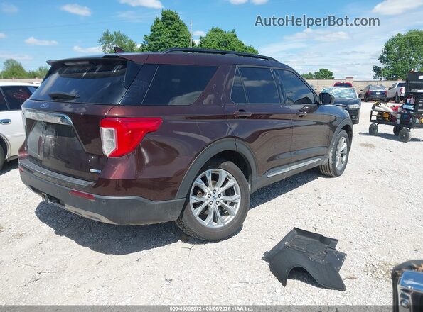 1FMSK8DH2LGB62740 2020 FORD FORD EXPLORER Коричневый Задняя правая четверть