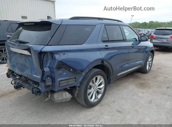1FMSK8DH3MGA28319 2021 FORD EXPLORER Синий Задняя правая четверть
