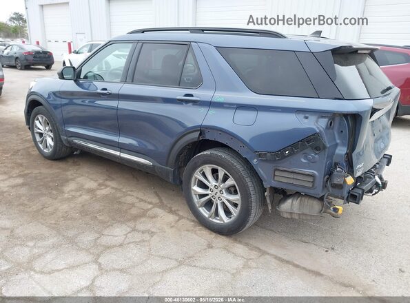 1FMSK8DH3MGA28319 2021 FORD EXPLORER Синий Задняя левая четверть