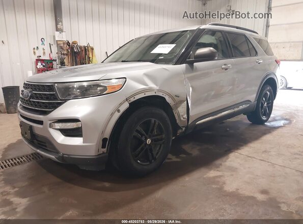 1FMSK8DH4LGB94444 2020 FORD EXPLORER Silver წინა მარცხენა ხედი სამი მეოთხედიდან