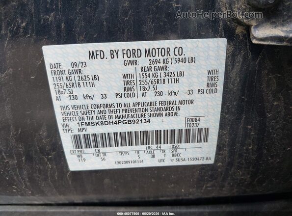 1FMSK8DH4PGB92134 2023 FORD EXPLORER Navy Շարժիչի բաժամունքի տեսք