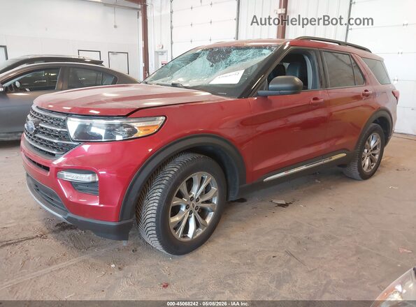 1FMSK8DH5MGA29696 2021 FORD FORD EXPLORER Красный Передняя левая четверть